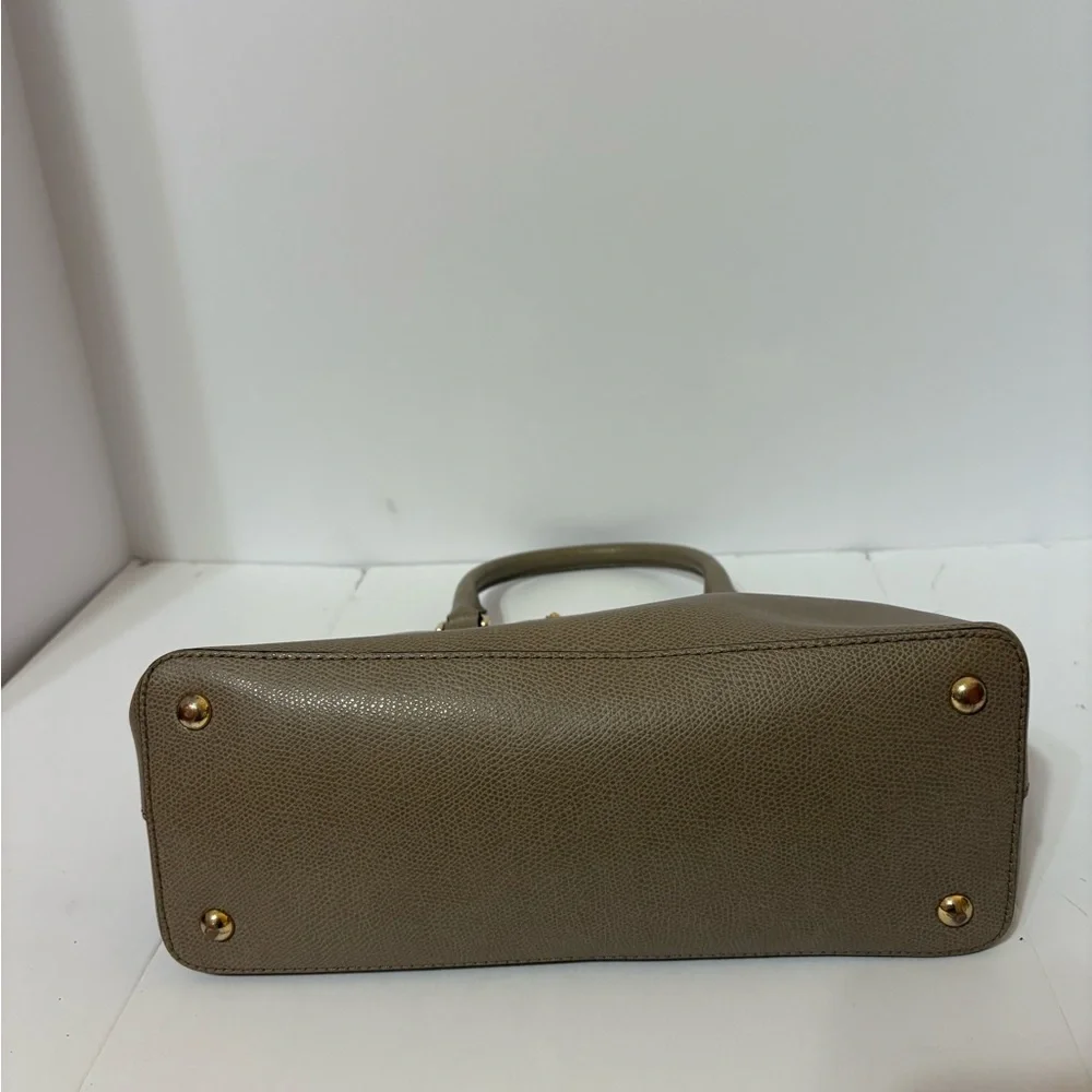 Michael Kors Taupe Satchel with Gold Accents